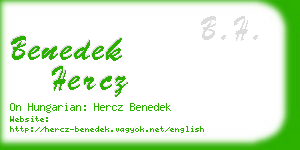 benedek hercz business card